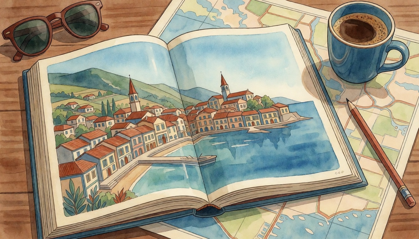 Coral Springs & Deerfield Beach area guides — watercolor illustration