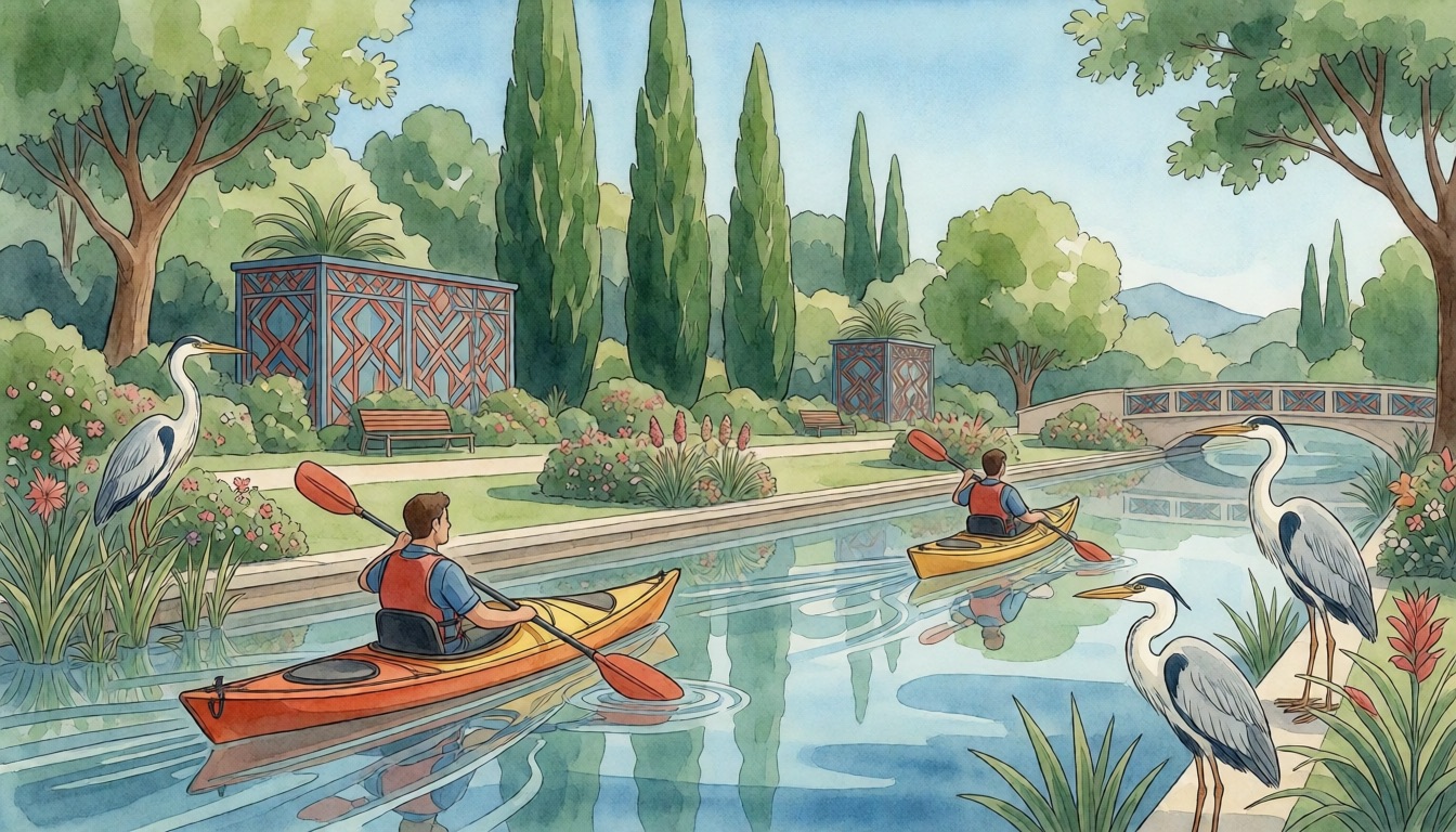 Outdoor Recreation & Sports in Coral Springs — watercolor illustration