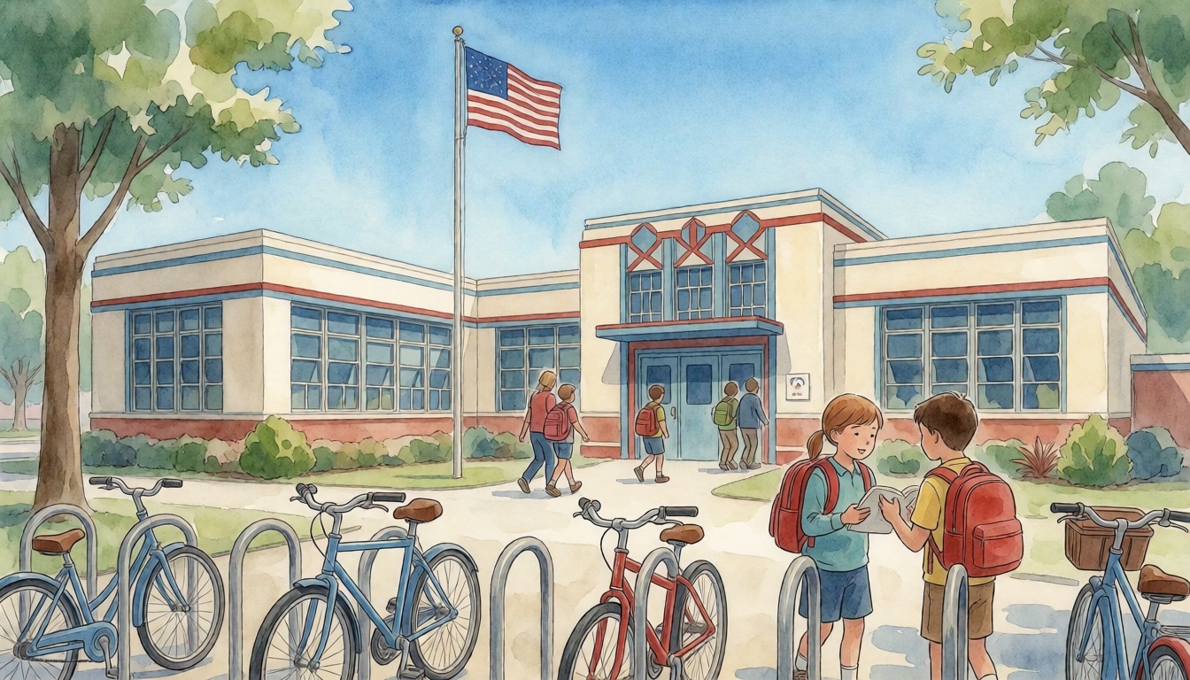 Coral Springs Schools & the Broward County School District — watercolor illustration
