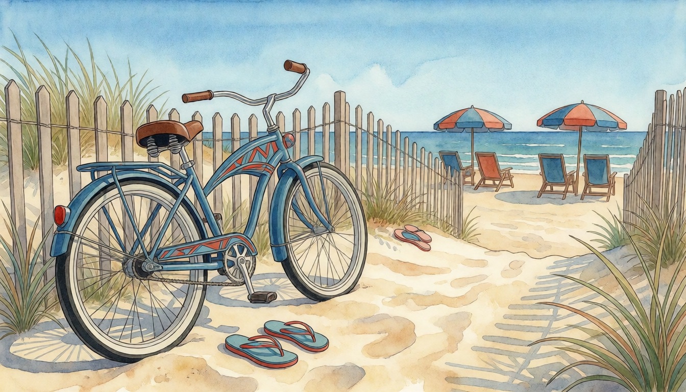 The Beach Lifestyle in Deerfield Beach — watercolor illustration