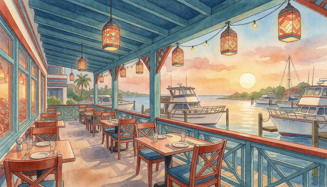 Where to Eat in Deerfield Beach: A Dining Guide — watercolor illustration