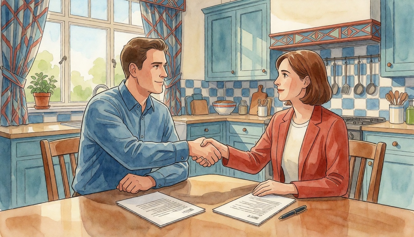 How to Make a Competitive Offer on a Home — watercolor illustration