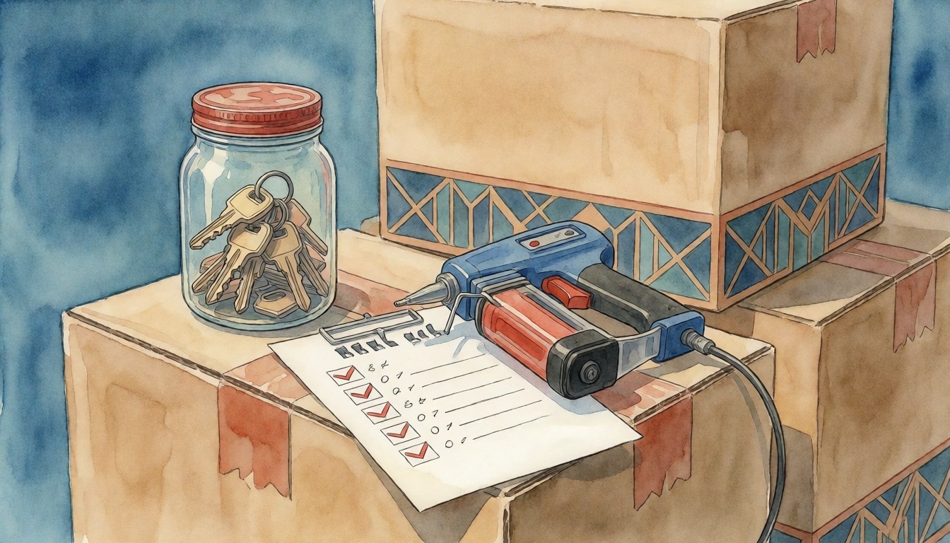What It Actually Costs to Move Into a South Florida Rental — watercolor illustration