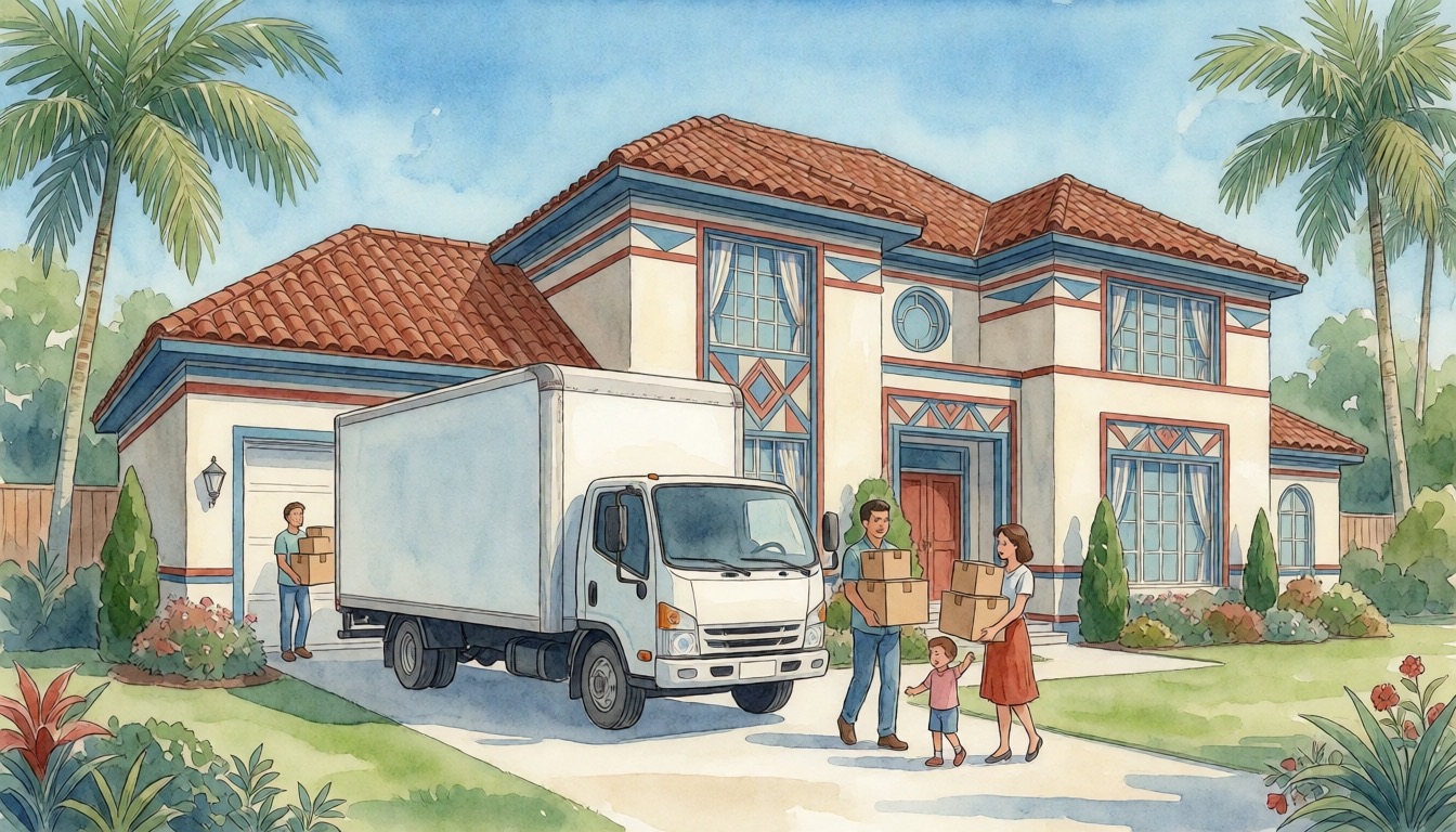 Moving to Coral Springs from Out of State — watercolor illustration