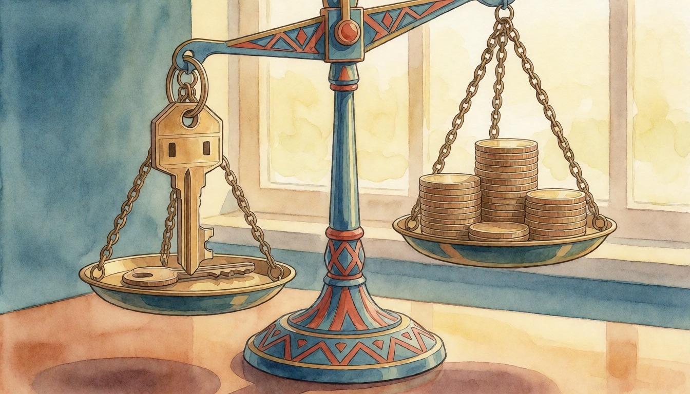 Renting vs. Buying: Which Is Right for You? — watercolor illustration
