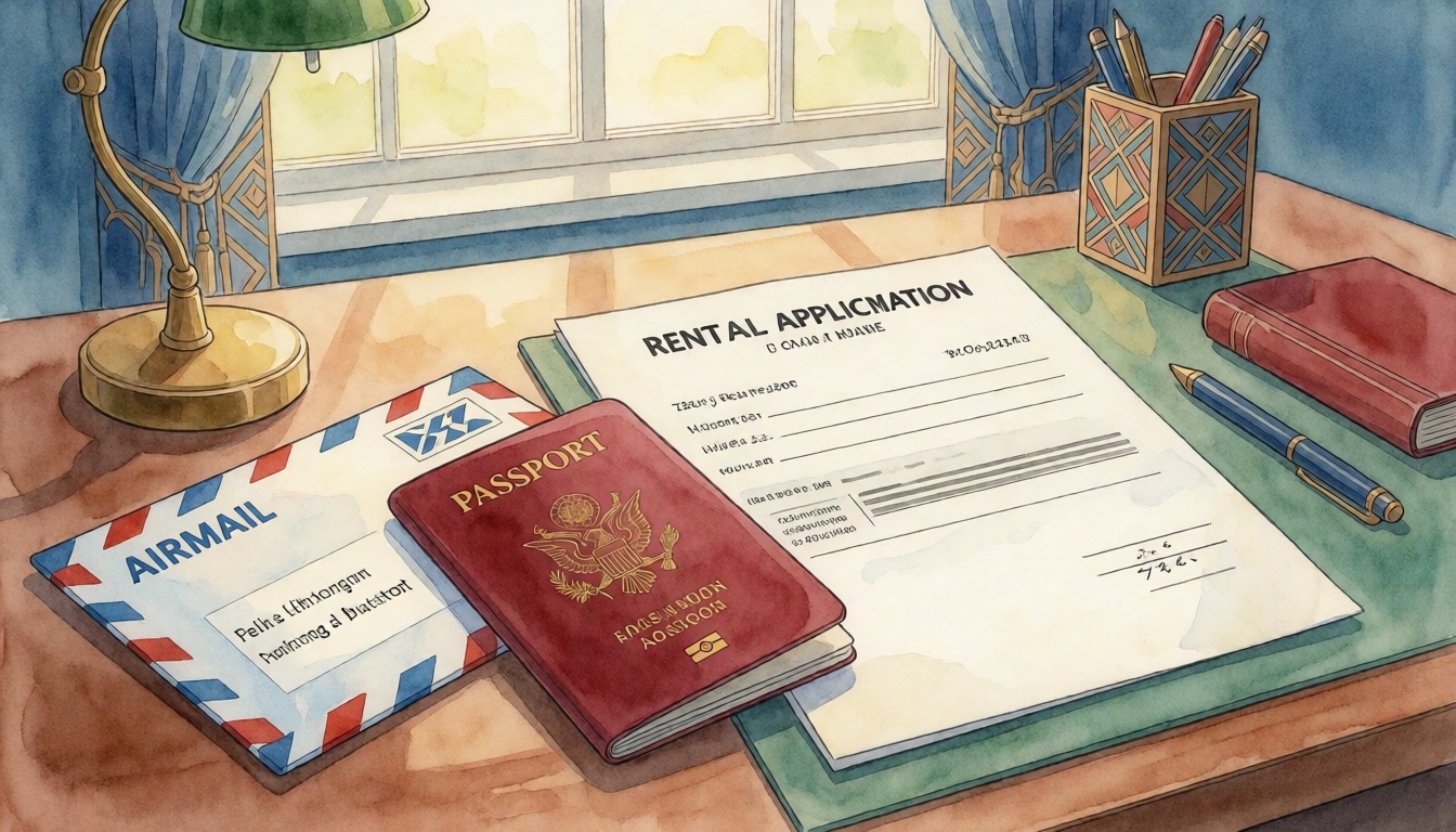 Renting in Florida Without US Credit History — watercolor illustration