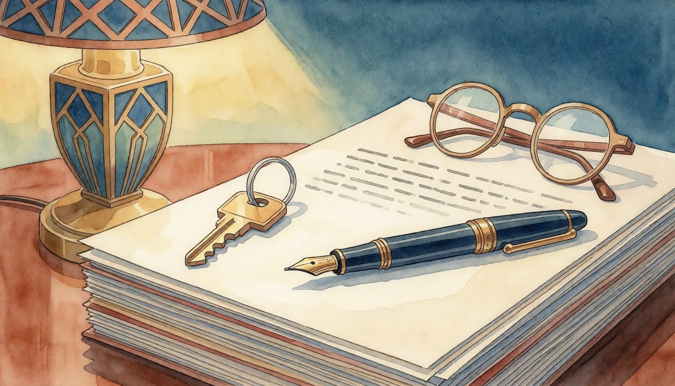 Understanding Closing Costs When Buying — watercolor illustration